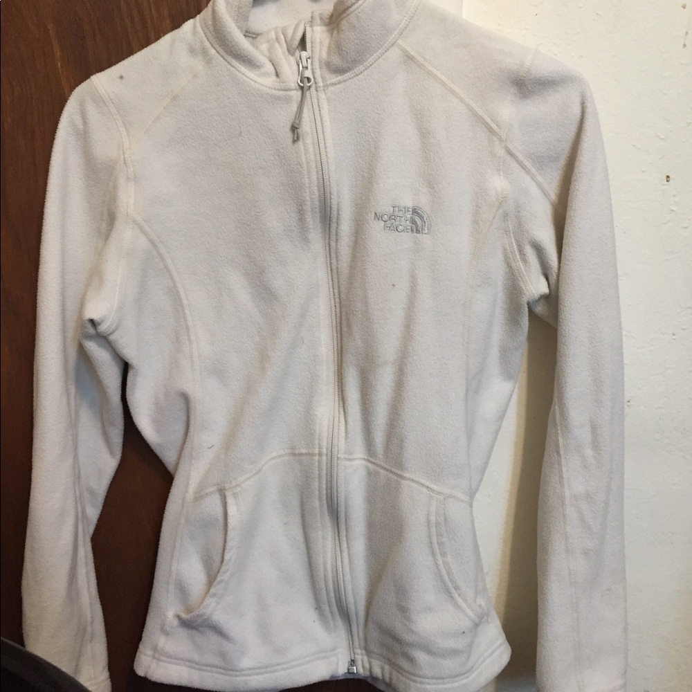 White North Face Fleece Jacket size: small